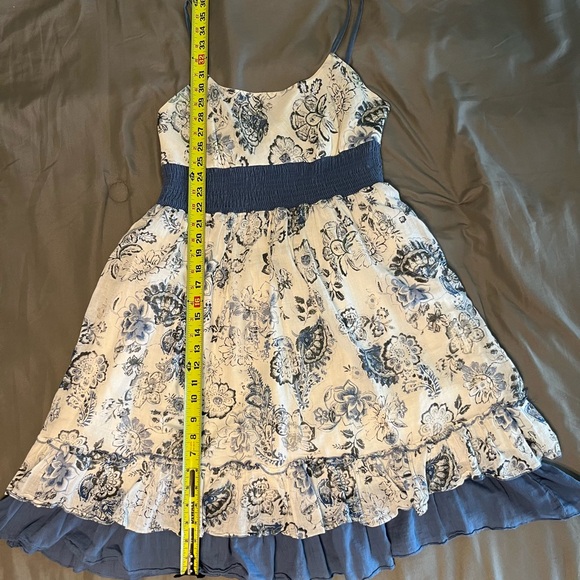 Boho blue flower slip dress size small - Picture 4 of 7